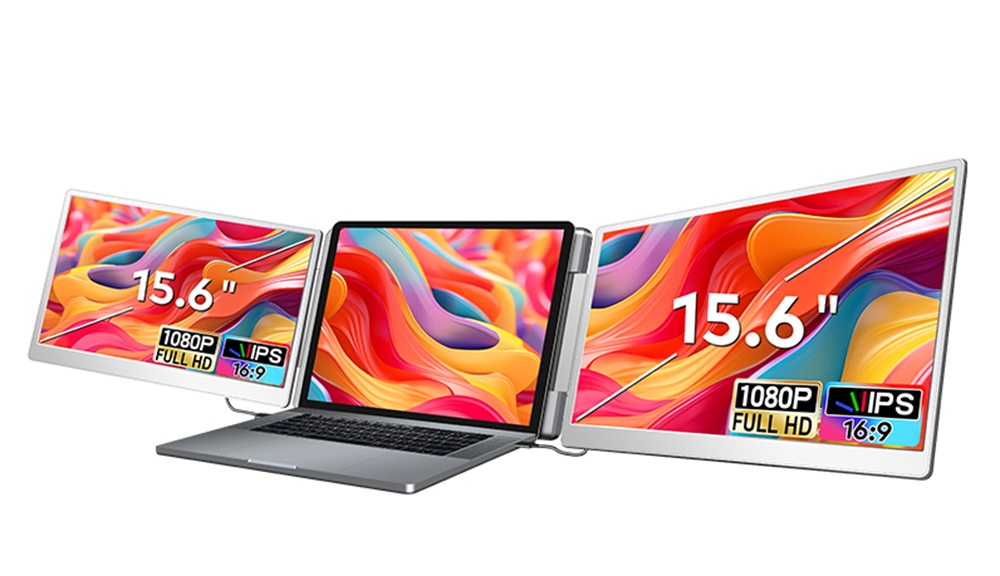 Monitor portátil de doble pantalla  LCD IPS  15.6" 60HZ USB C